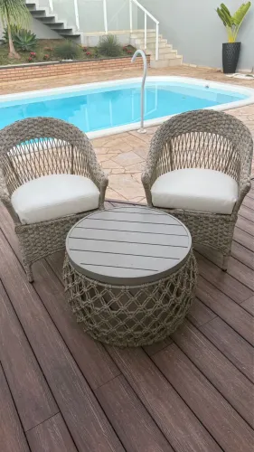 Poltrona de jardim externo corda nautica 890 cada