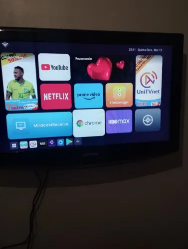 Tv de parede Samsung 29 polegadas+tv box mxq 4k 5g incluso