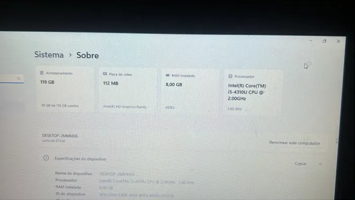 Ultrabook Dell Latitude E7240