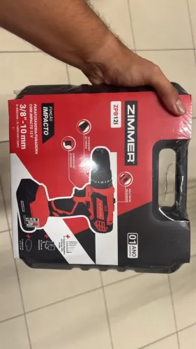 Furadeira e Parafusadeira Zimmer 12V Bivolt e Maleta + Jogo de Brocas e Bits