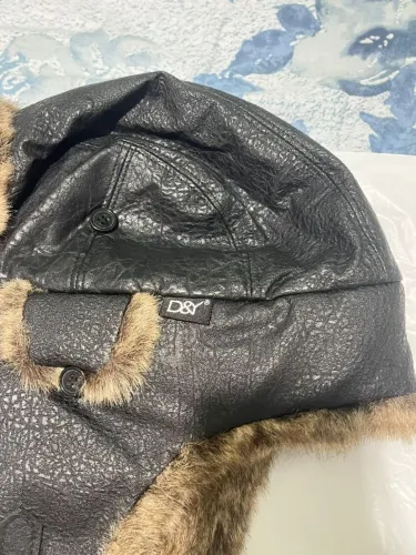 Gorro Aviador Trapper D&Y ? Ushanka Estilo Couro e Pelo