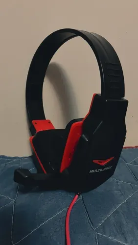 Headset gamer Multilaser vermelho