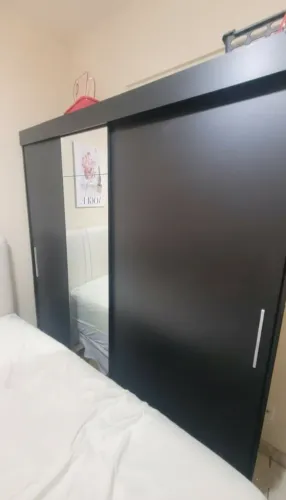 Guarda-Roupa 2 Portas de Correr com Espelho (Já desmontado)