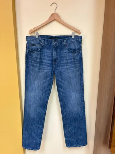 Calça Jeans Escura "Calvin Klein" - Tam 46 (36 EUA)