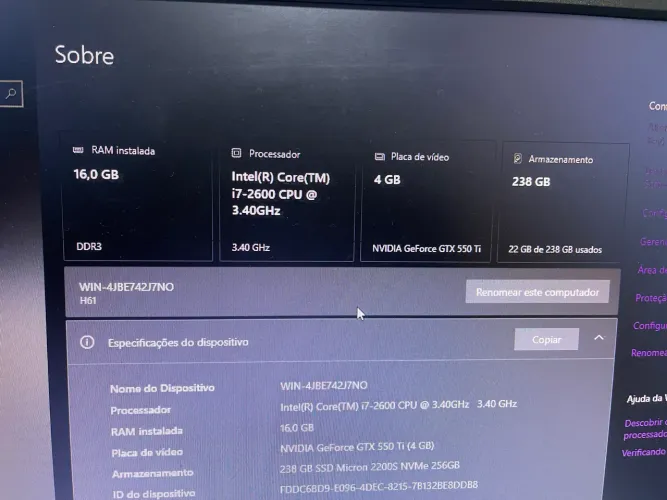 Pc Gamer Completo i7 16gb NOVO NA CAIXA