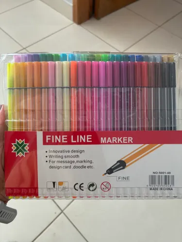 Kit 48 Canetas Fine Line Marker Coloridas - Ponta Fina - Novo Lacrado