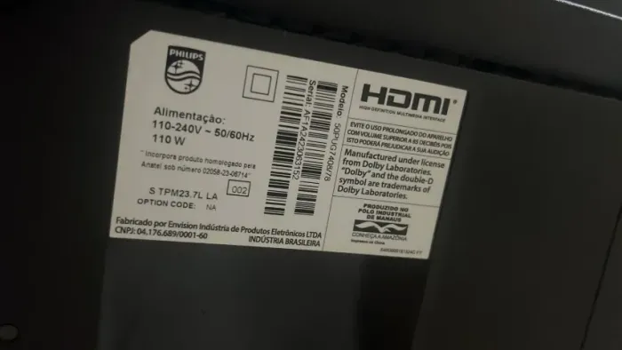 Tv, retirada de peças 