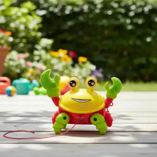 Brinquedo Caranguejo Fujão Musical Infantil Com Luz Led Som E Movimento