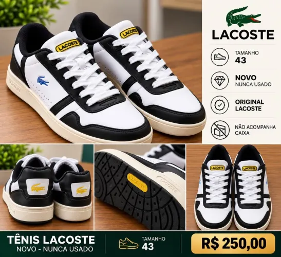 Tênis Lacoste Original tamanho 43 sem uso