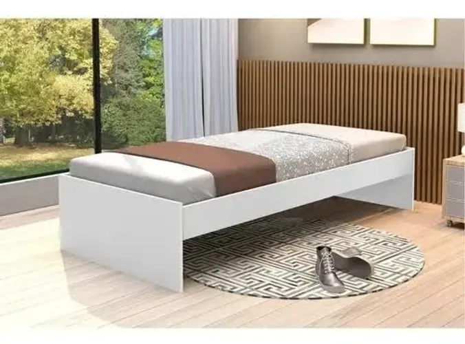 CAMA SOLTEIRO TURCA J&A JEQUITIBA OU BRANCO - MONTAGEM E ENTREGA GRATÍS