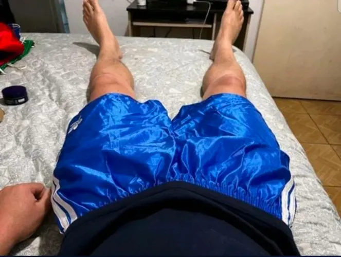 Calção / short Adidas anos 80 azul