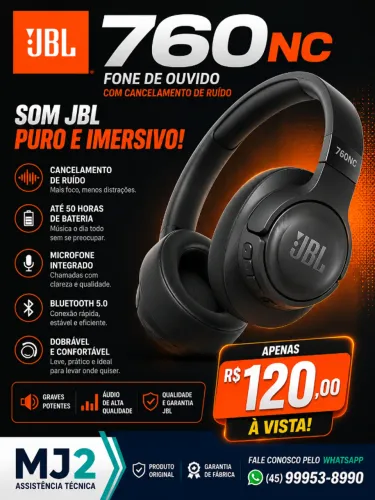 Fone ***JBL** 760 Bluetooth - ORIGINAL