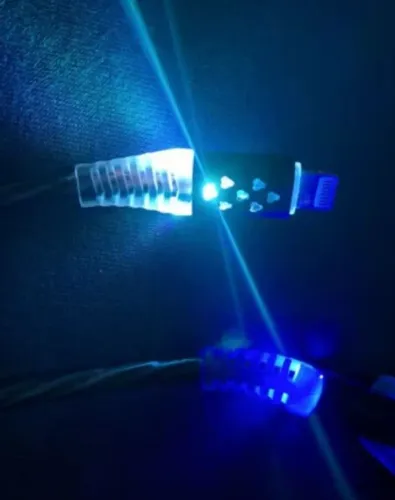 Cabo Magnético para iPhone 1 Metro com LED Colorido - Carregamento Rápido