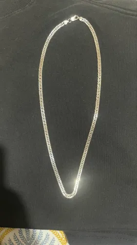 Corrente Prata 925 Italiana Masculina Grossa Grumet Dupla 6mm 60cm