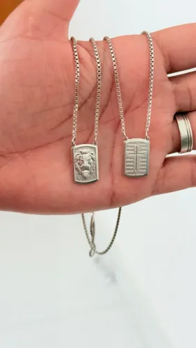Escapulários - Jesus Cristo - Prata 925k - Aceitamos cartões
