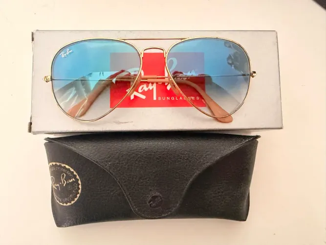Óculos Rayban original aviador dourado