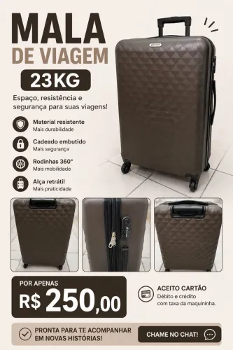 Mala de viagem 23kg - Aceito cartão