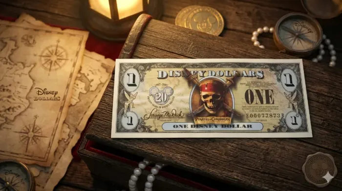 disney dolar piratas do caribe 2007 - item raro - raridades da disney