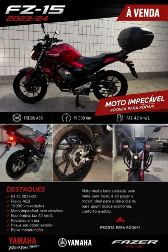 Fz-15 Impecável, econômica e pronta para rodar!