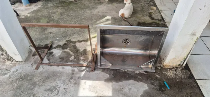 Pia da lavanderia de inox
