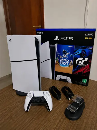 Ps5 slim digital 825 gb + brindes e na garantia