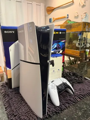 Ps5 slim mídia digital na caixa
