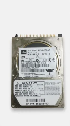HD Toshiba 60GB 2.5" IDE PATA - MK6025GAS Para Notebook Antigo