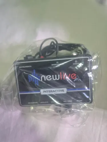 Placa de áudio new live interactive com adaptador tipo c comica