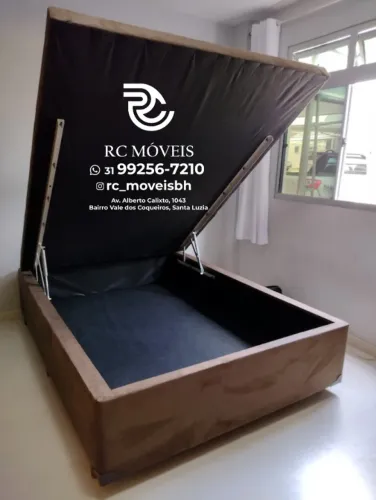 Cama Box Baú Casal Inteiriço 1,38x1,88 - Blindada Direto da Fábrica