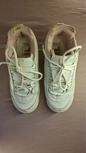 Fila disruptor branco e rosa 