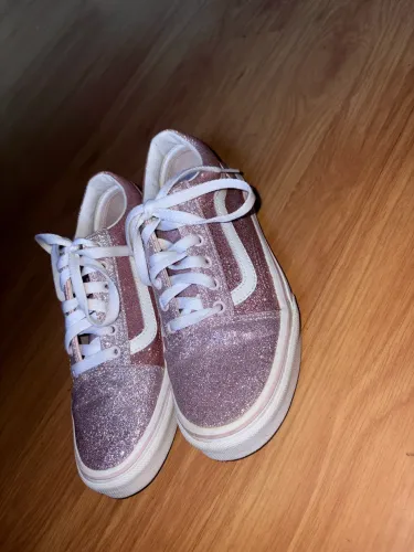 Vans original rosa com glitter