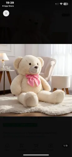 Urso de Pelúcia Gigante 110 cm Teddy Hipoalergênico