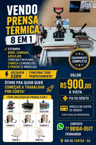 Vendo prensa 8 em 1