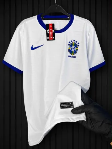 Camisa do Brasil branca com azul Drifit 3D?