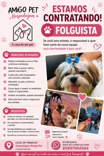 Folguista - Hospedagem Pet | Amigo Pet