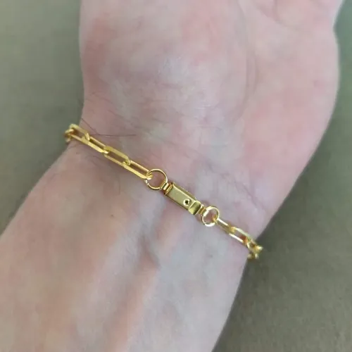 Pulseira 5 mm banhada a ouro 18k 