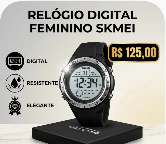 Relógio digital feminino funcional corridas, academia