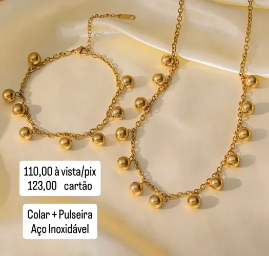 Lindo Conjunto em Aço Inoxidável