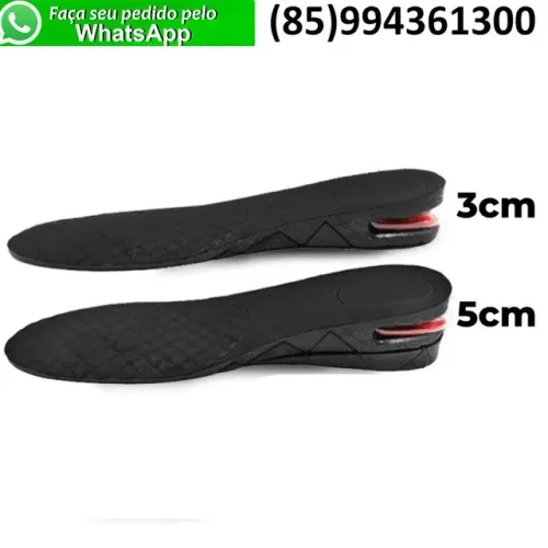 Palmilha Elevador Elevação Aumenta Altura Salto Invisível Mais Alto 3 a 5cm (38-41)