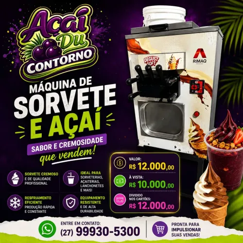 Máquina de sorvete e açaí espresso