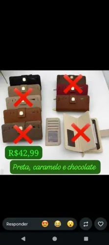 Carteira feminina com repartições frete grátis e parcelamos em até 2x sem juros 42,99