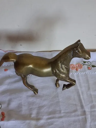 CAVALO DE BRONZE MACIÇO 1KG-19CM PEÇA RARA PARA COLECIONADOR