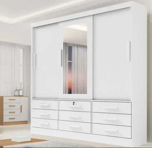 Roupeiro Nobre Branco 200 cm