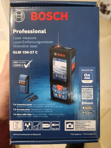 (NOVA) Bosch Trena laser GLM 150-27 C alcance 150m com Bluetooth