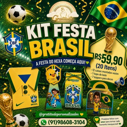 Kit Festa Personalizados Copa/Brasil