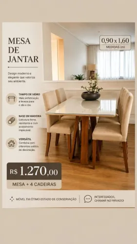 Mesa de jantar alto padrão