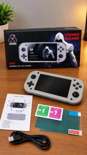CONSOLE PORTÁTIL M17 - VÍDEO GAME TOP DE LINHA --- DIVERSÃO NA PALMA DA SUA MÃO!