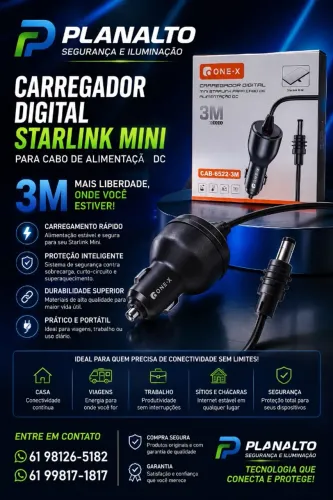 CARREGADOR DIGITAL STARLINK MINI 3M ONEX 6522