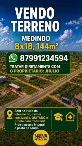 Terreno no início do Nova Petrolina 