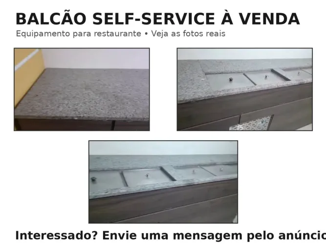 Balcão Sekf-service em mármore